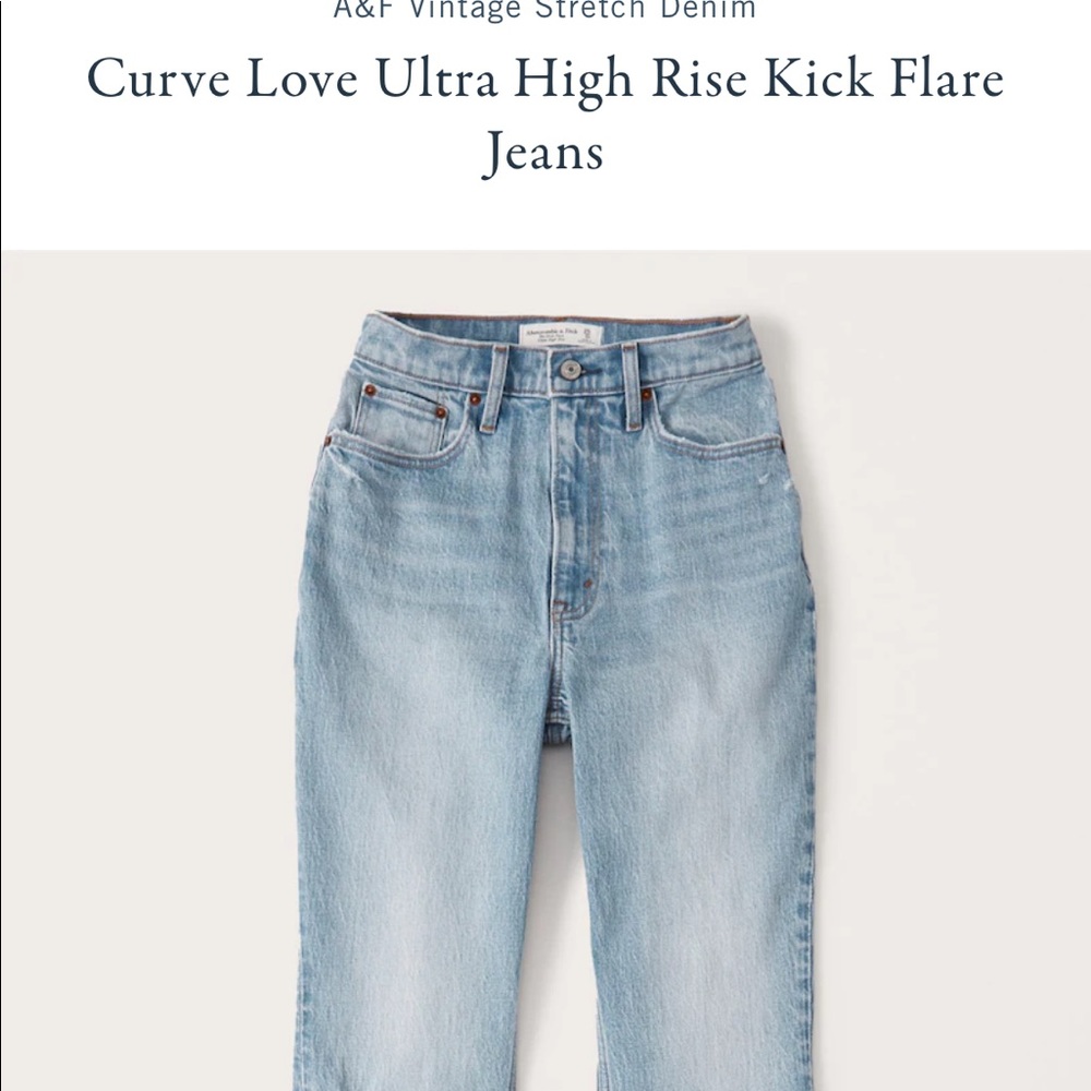 Abercrombie Curve Love Kick Flare high rise jean